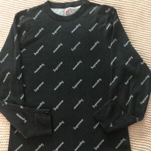 Supreme x Hanes Thermal Long Sleeve Shirt Size Large